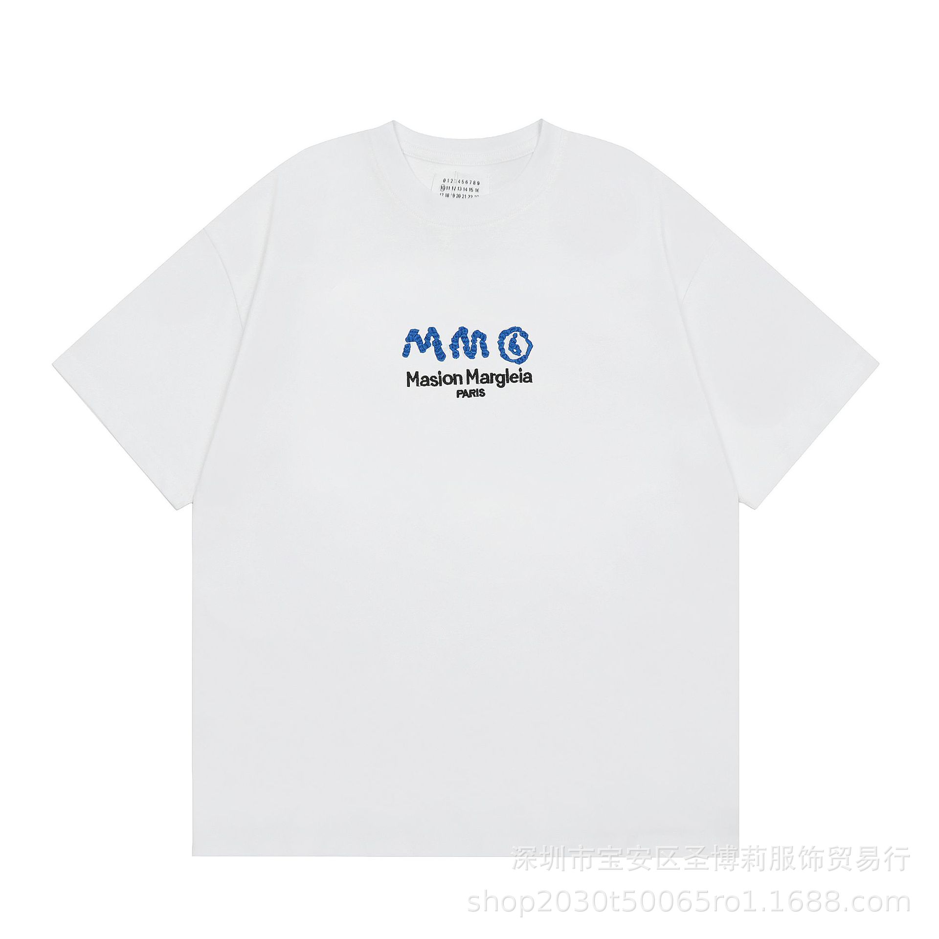 クロスボーダーメゾンマルジェラマジラデジタルプリントMM6純綿高品質男性tシャツ女性半袖潮