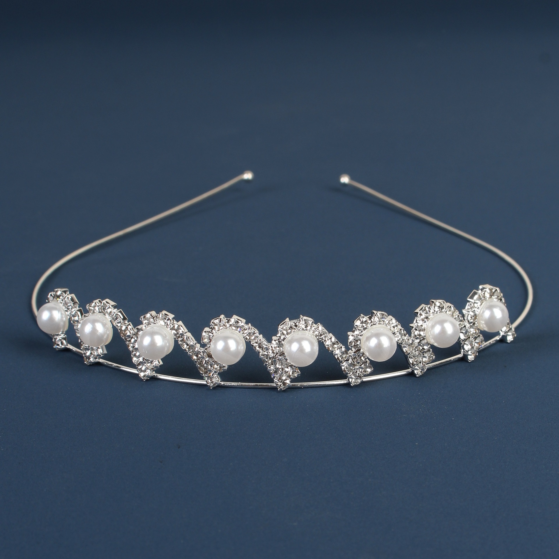 Comercio exterior transfronterizo, novia infantil, cobre, bolsa de cuatro garras, corona de diamantes, diadema, diamantes de imitación simples, actuación de cumpleaños, tocado, corona pequeña