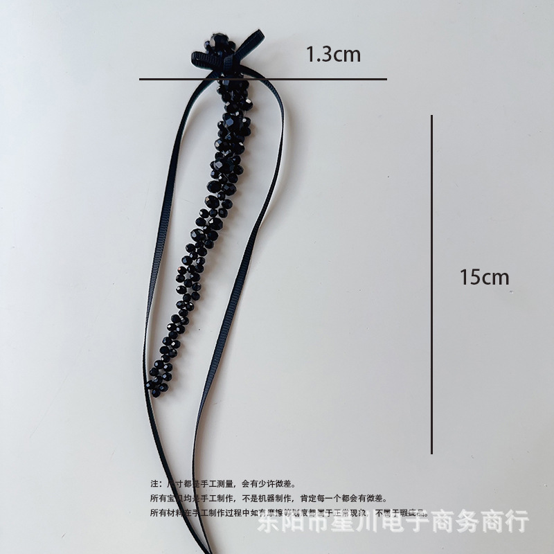 과장된 틈새 반짝이는 크리스탈 긴 리본 소재 성격 고급 의류 손으로 꿰매는 술 장식 도매