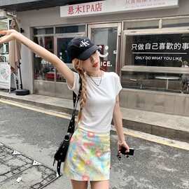 a字裙碎花半身裙包臀裙2026女夏季温柔风新款小个子高腰短裙秋秋