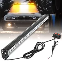 Автомобиль 24LED длинная полоса вспышка подсветка красный, желтый и синий дорожно-строительный автомобиль вспышка длинная полоса палка сигнальная лампа