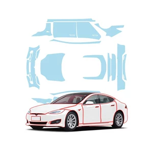 16-20 Tesla Model S üçün görünməz Pu qoruyucu film, cızılmaya davamlı