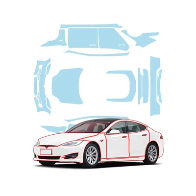 16-20 Tesla Model S Invisible Car Cover Pu Pre-Cut Paint Protection Film Anti-Scratch