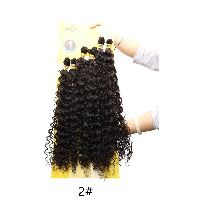 欧美时尚跨境小卷卷发蓬松自然假发帘240g非洲热销6pcs|undefined