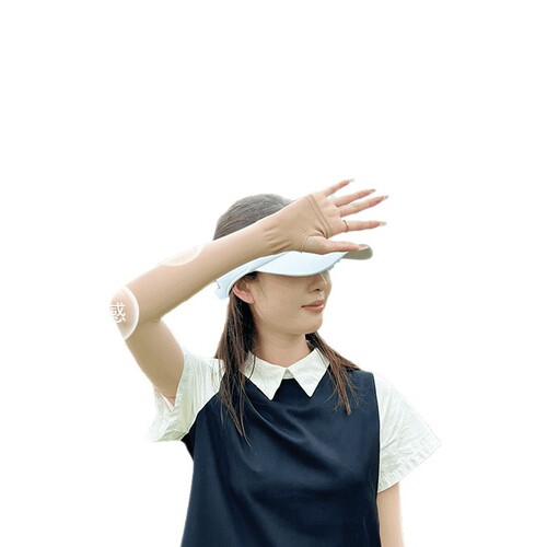 Ice Sleeve Sun Protective Arm Sleeve for Women, 2025 New Arrival, Arm UV Protection, Thin Skin-Colored Invisibility Breathable Cycling Sleeve