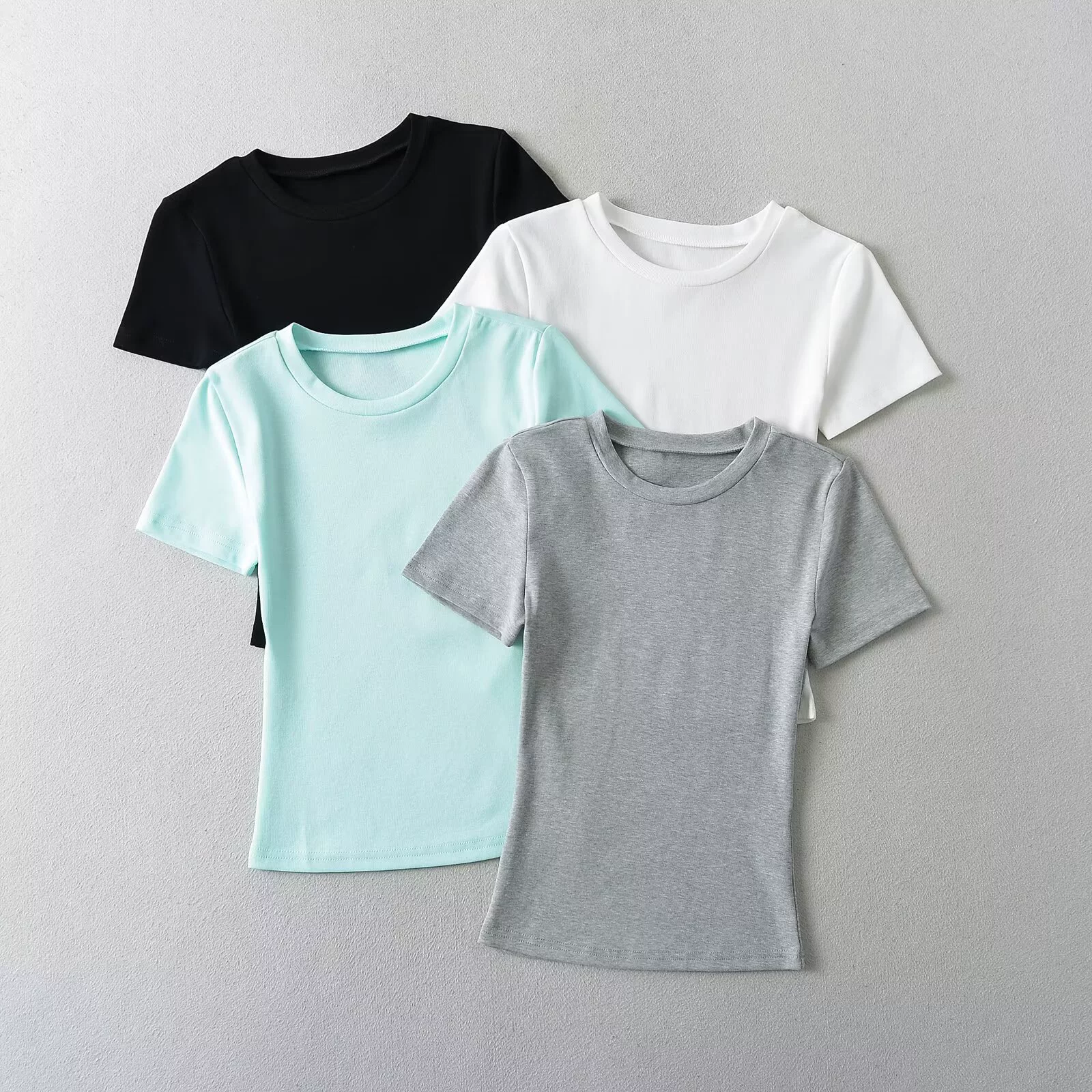 Женская одежда оптом, спортивная футболка с круглым вырезом и коротким рукавом, летняя новинка, облегающая, стрейч, хип-хоп, фитнес-топ