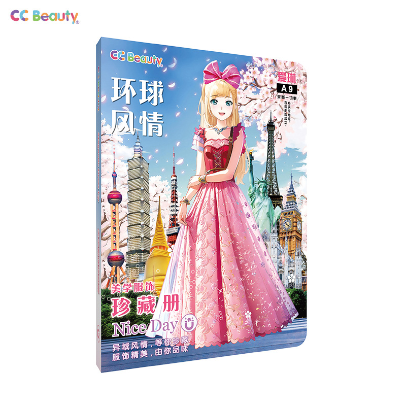 Bebé princesa magnética vestidor pegatinas se puede pegar repetidamente con ropa pegatina libro Niños niña juguete muñeca rompecabezas