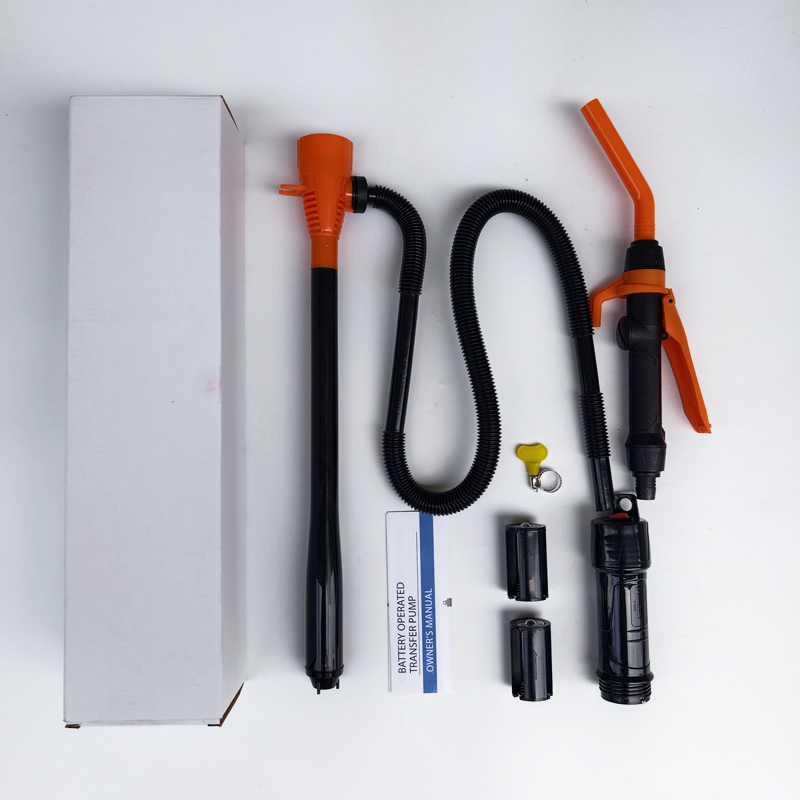 Electric oil pump, portable emergency oil extractor for vehicles, detachable battery-powered water pump, used for transferring gasoline and diesel, with suction hose