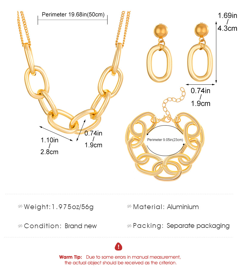 Minimalist Chain Necklace Set Punk Style Jewellery For Women_voghion.com