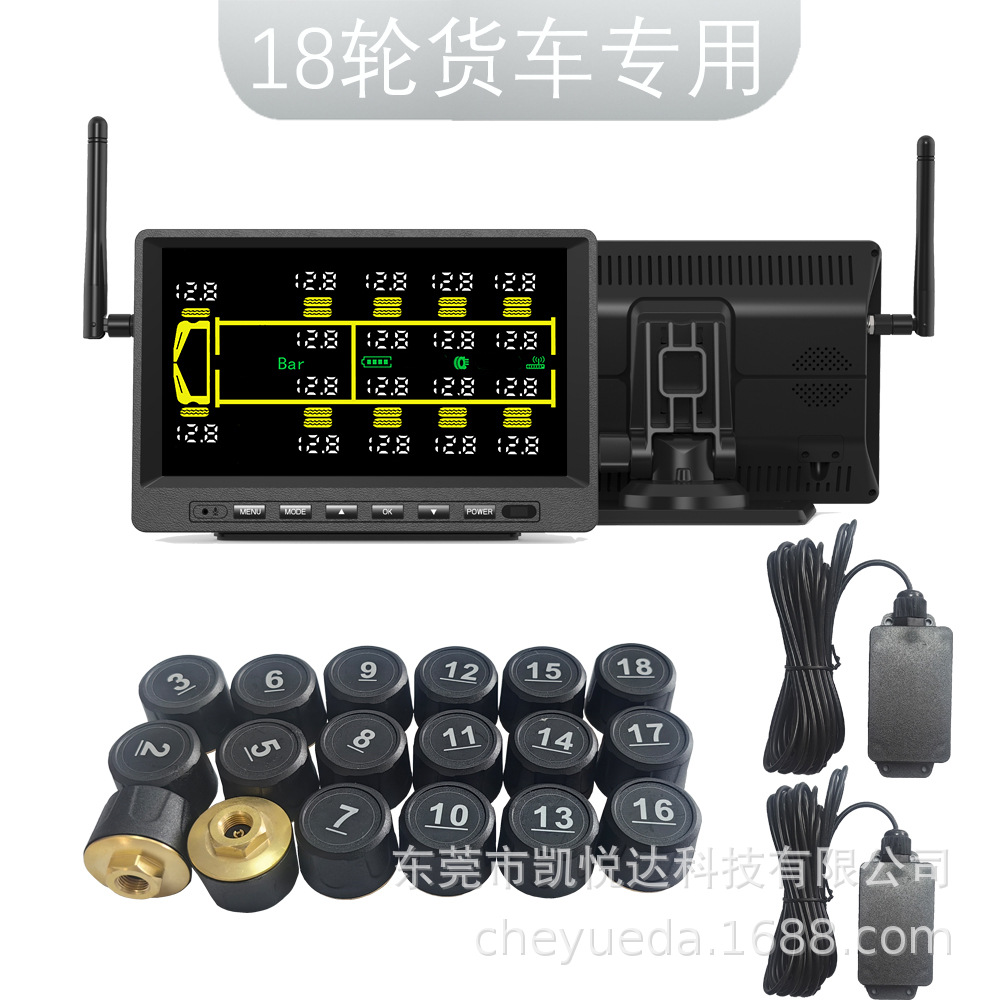 18-Wheeler Truck External Tire Pressure Monitoring System TPMS