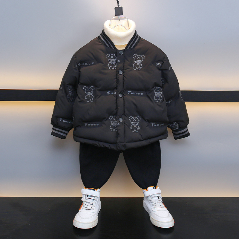 블랙 야구 유니폼 코튼 코트