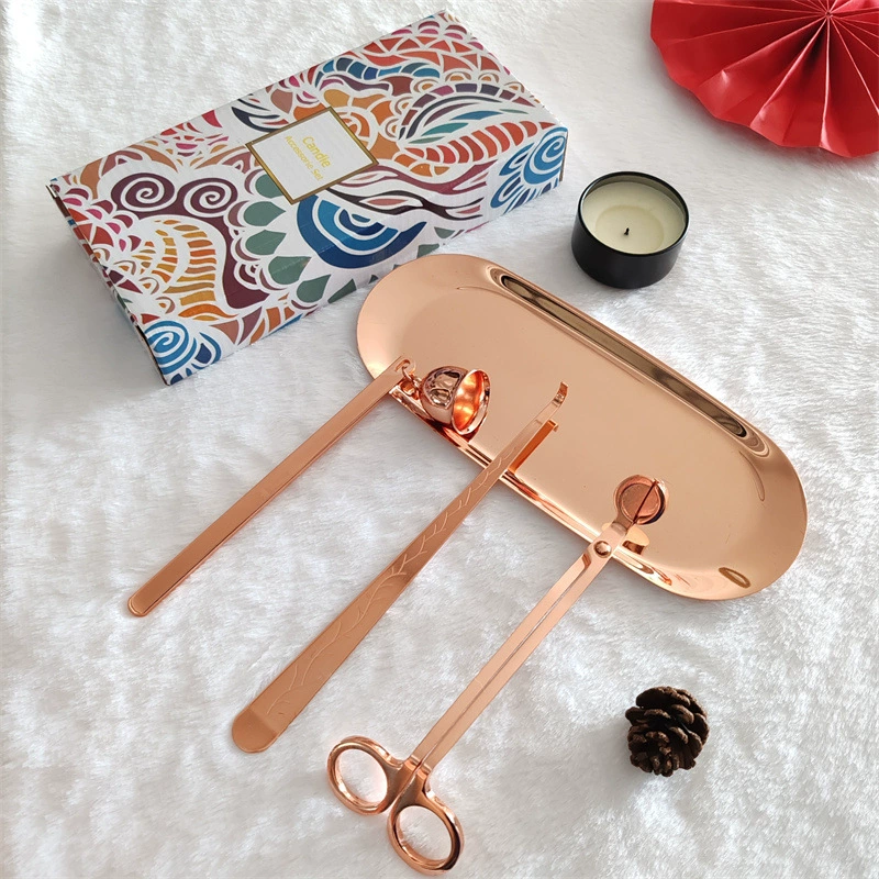 Aromatherapy, candle, set, trimmer, storage system, 4 pieces