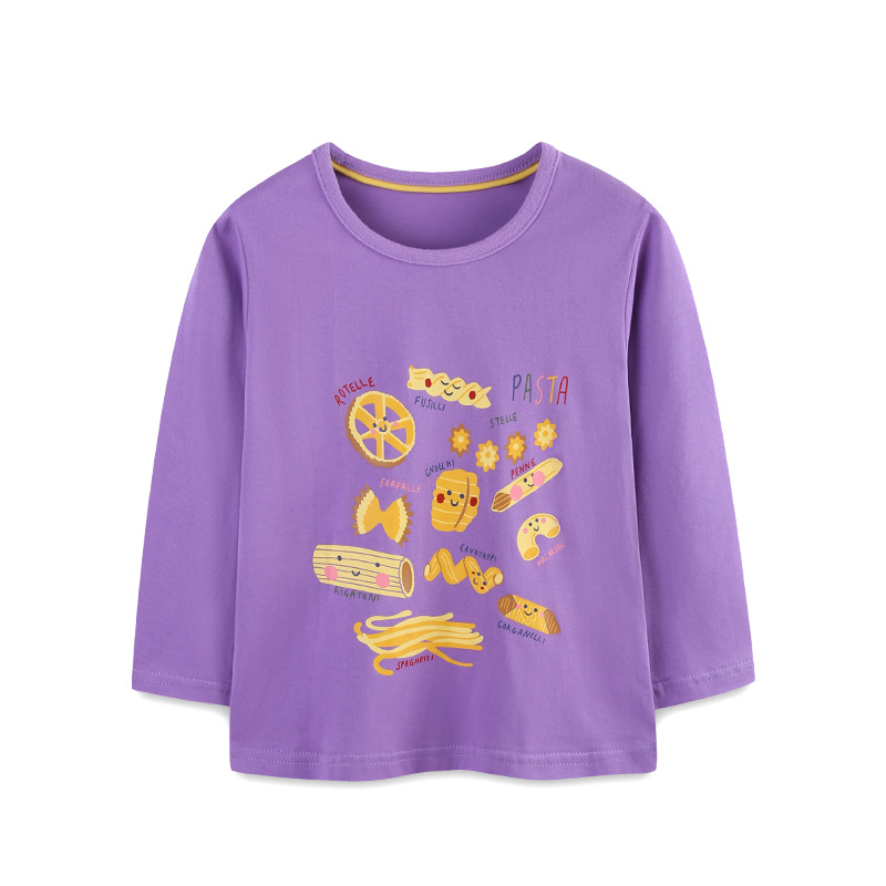 Camiseta de manga larga para niñas, diseño de dibujos animados de otoño, cuello redondo, tejido de algodón, jersey para bebé, suministro transfronterizo. image 7