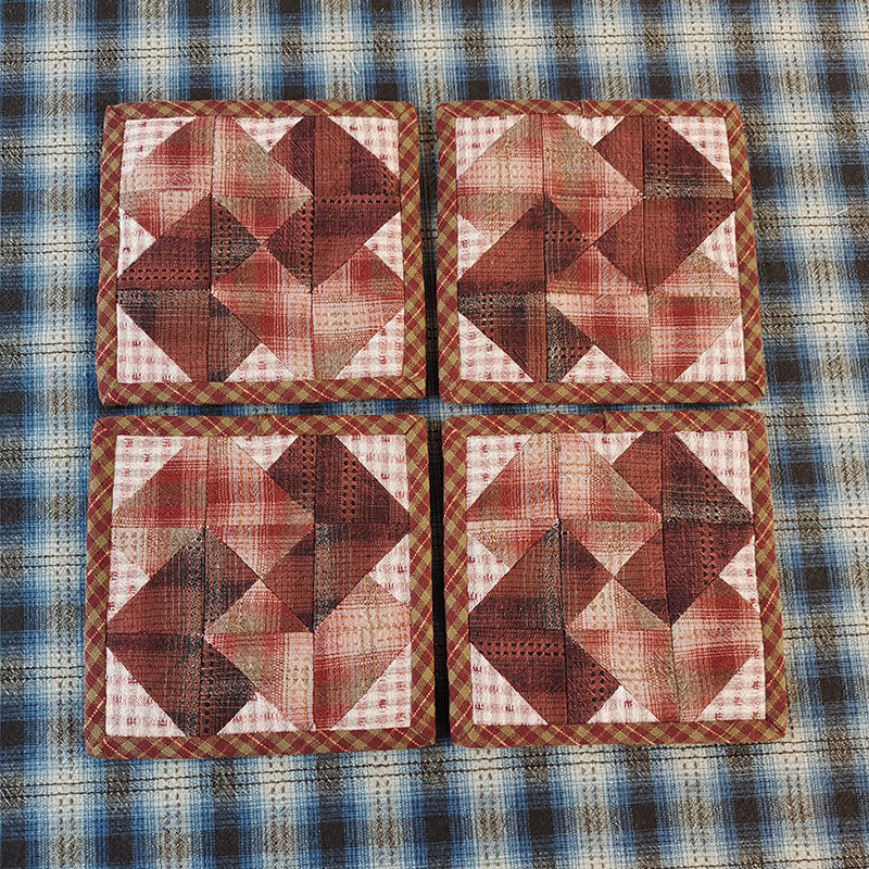 Primer paño teñido estera de té hecho a mano DIY patchwork corredor de mesa bordado Lu bordado estera de la placa de té Zen camino de mesa té arte de la vendimia toalla de té