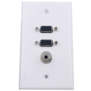 Mother Solder-Free Socket Dual-Port Wall Computer 115Vga Plug-In Audio Connection 70mm Panel Dc