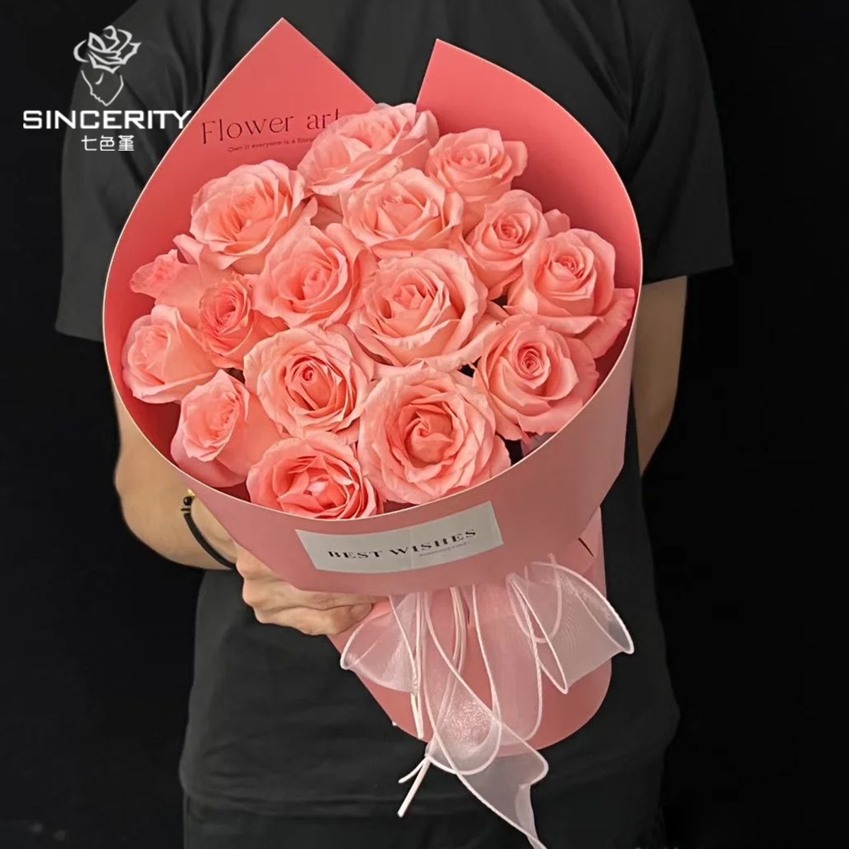 Cuatro colores cordier simple hoja de forma de ángulo agudo simple flor flor flor flor de paquete de decoración floral material de embalaje de arte floral