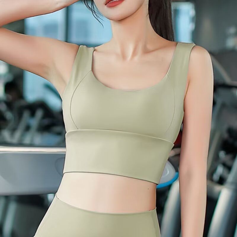 运动背心女跑步训练健身房专用无袖弹力紧身显瘦瑜伽上衣带胸垫|undefined