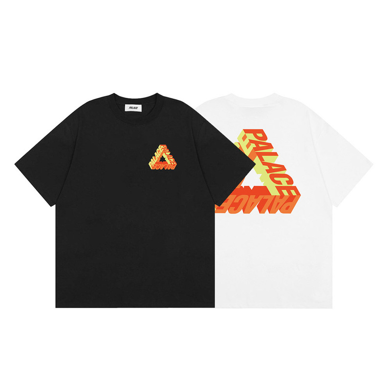 Trendy Brand Palace Classic 3D Yellow Phantom Large Triangle Logo Print Loose Summer Short-Sleeve T-Shirt Trendy Brand Palace Classic 3D Yellow Phantom Large Triangle Logo Print Loose Summer Short-Sleeve T-Shirt
