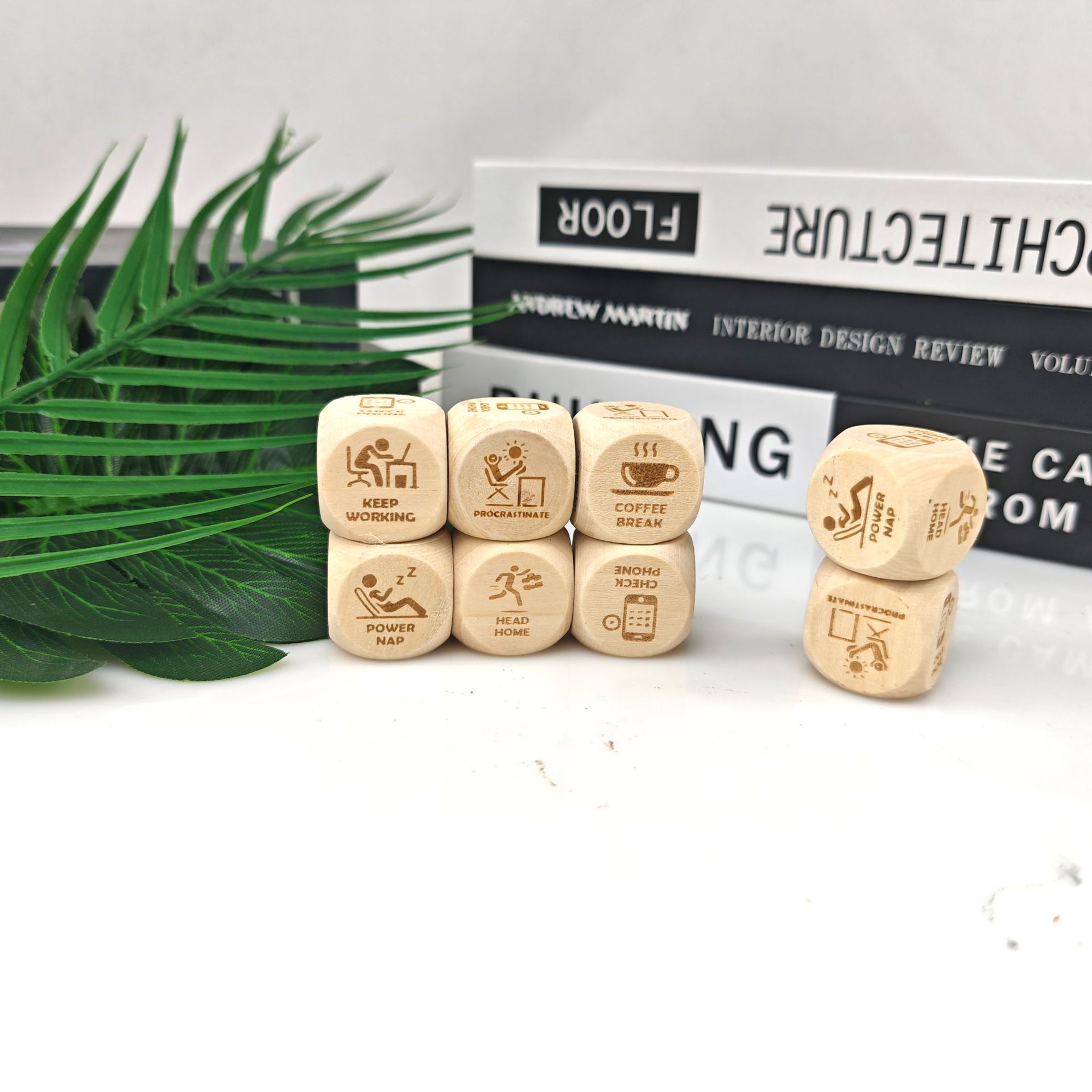 25mm dados de madera regalos de Navidad Día de San Valentín citas gourmet decisiones de cine deportes dados