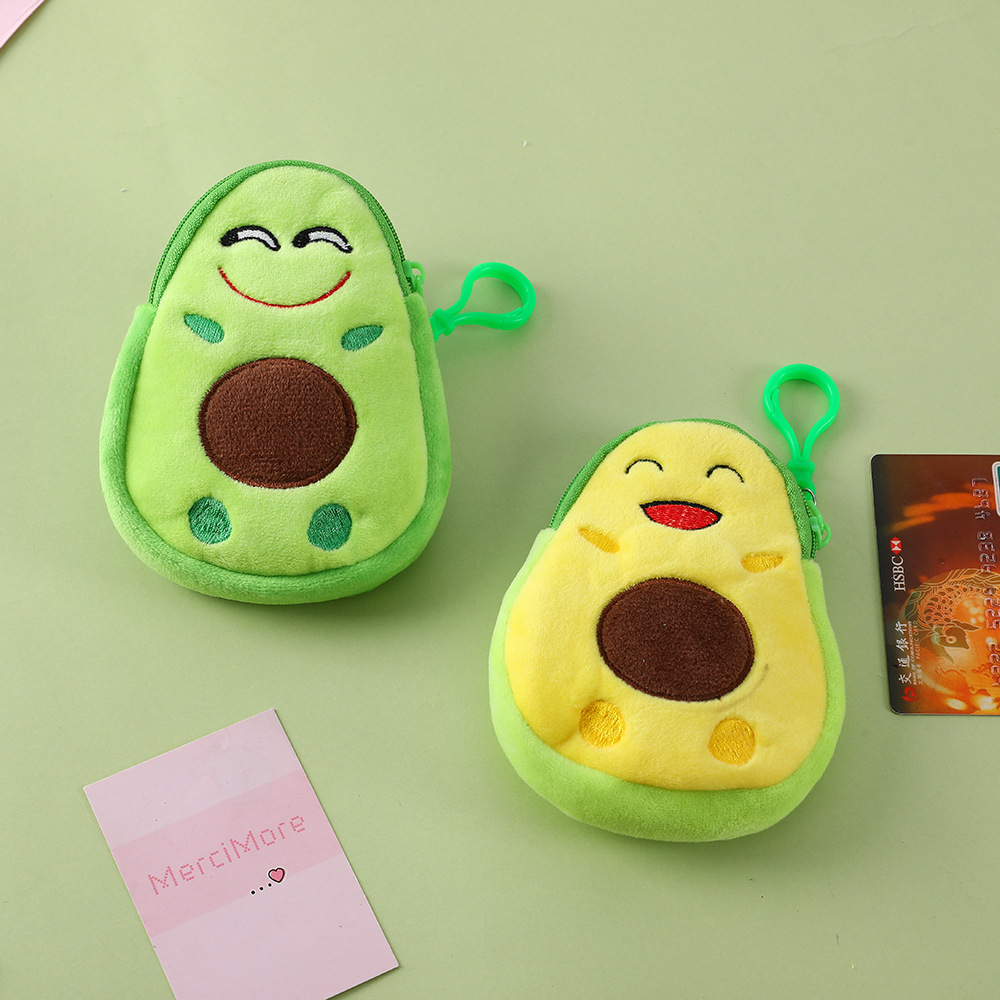 Unisex Fruit Plush Multicolor Zipper Kids Wallets display picture 5