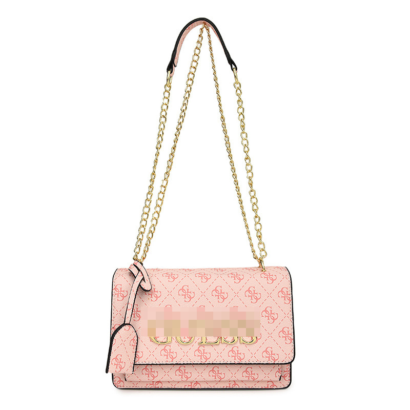 Bolsos transfronterizos para mujer 2024 nuevo nicho de moda de alta gama bolso cuadrado pequeño con letras impresas bolso de mensajero de todo fósforo