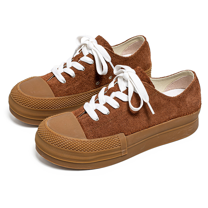 3172 Big Head für Herren 2024 Frühjahr Neues Echtleder Dicke Sohle Lässiger Promi Gleicher Akademie-Stil Klein und beliebt_voghion.com