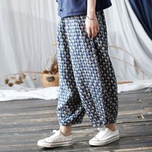 2484喜墨原创女装秋季文艺斜纹双层棉百搭宽松休闲灯笼裤女装长裤