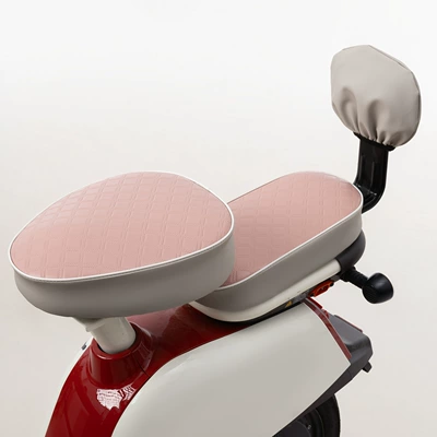 Electric car cushion: Battery Car Seat Cover Xiaodao Yadi - pinkthree-piece-set