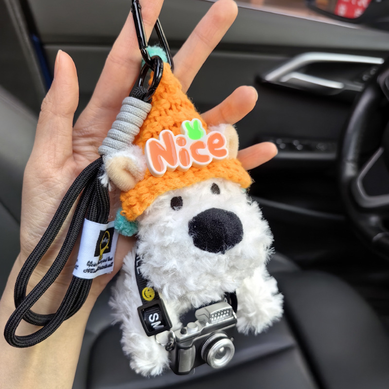 Dibujos animados West Highland peluche bolso colgante colgante celebridad de Internet muñeca llavero llavero muñeca al por mayor