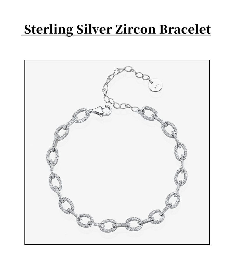 12g Weight 925 Sterling Silver Bracelets Basic Modern Style Classic Style