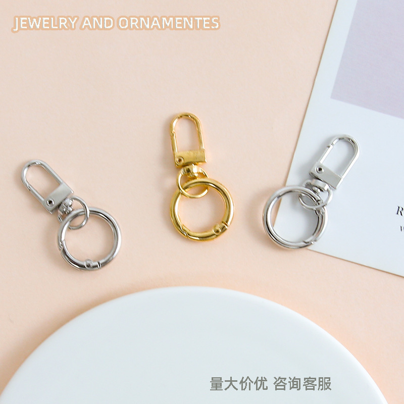 Casual U-Shaped Door Buckle Spring Ring Pendant Fashion Metal Ring Buckle Pendant DIY Handmade Accessories Jewelry Wholesale
