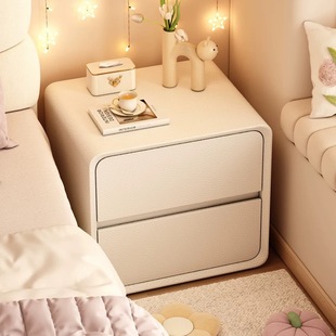 Bedside Table 2024 New Bedroom Home Solid Wood Bedside Table Simple Modern Simple Cream Style Bed
