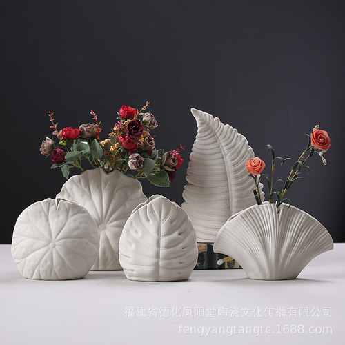 Nordic ins vase ceramic embryo ornaments living room home cabinet decoration B&B clothing store cross-border flower ware