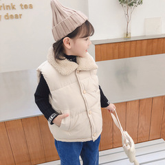 Foreign trade new autumn and winter children's clothing children's cotton vests for boys and girls stand-up collar outer wear thickened vests baby warm vests