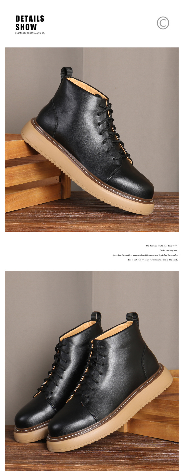 New boots Men's vintage cowhide classic big yellow boots_voghion.com