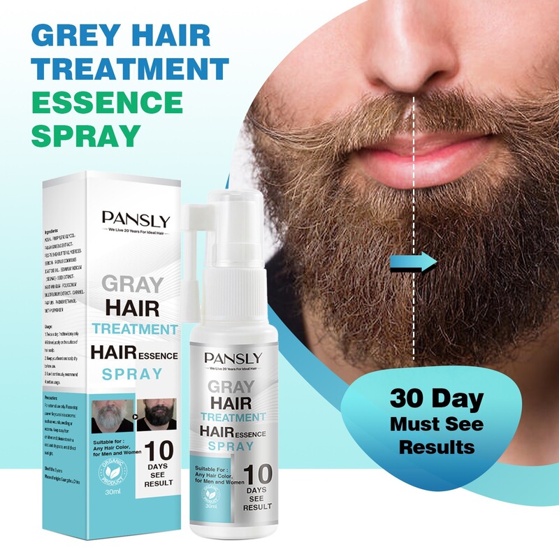 Cross-border White to Black Hair Men's Beard Spray Beard Care Essence Nourishes the Beard