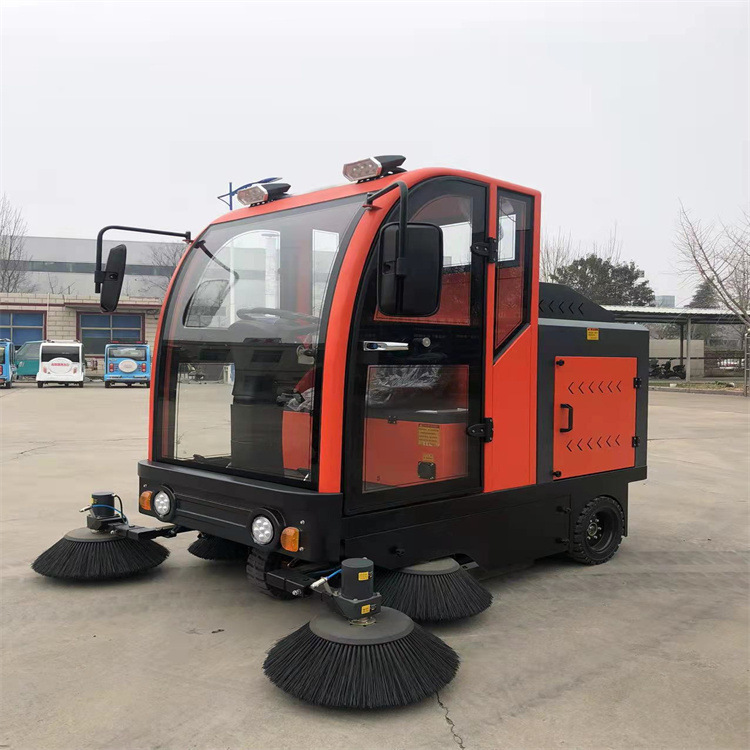 公园小区全封闭扫地车 工业电动洗地机 道路树叶除尘电扫路车