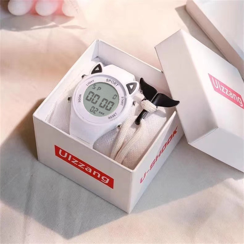 Technology-sensitive watch ins style high-looking children's unicorn couple fashion sports luminous multifunctional LED watch