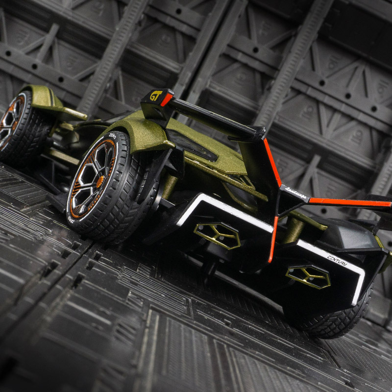 Jiaye VB24205 simulación Lanbo V12 aleación coche de carreras modelo coche decoración colección sonido y luz coche de juguete para niños