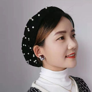 New Beaded Headband Hat for Women, Fashionable Thin Breathable Hairpin Hat, Ethnic Lace Turban Hat for Hair Delivery