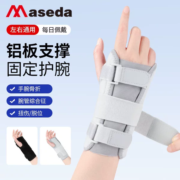 Aluminum plate support wrist brace for men and women, suitable for carpal tunnel syndrome, sprain fixation, wrist support, breathable and adjustable