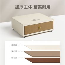 酒店洗漱用品收纳盒钉制皮革纸巾盒遥控器盒宾馆一次性牙刷牙具盒