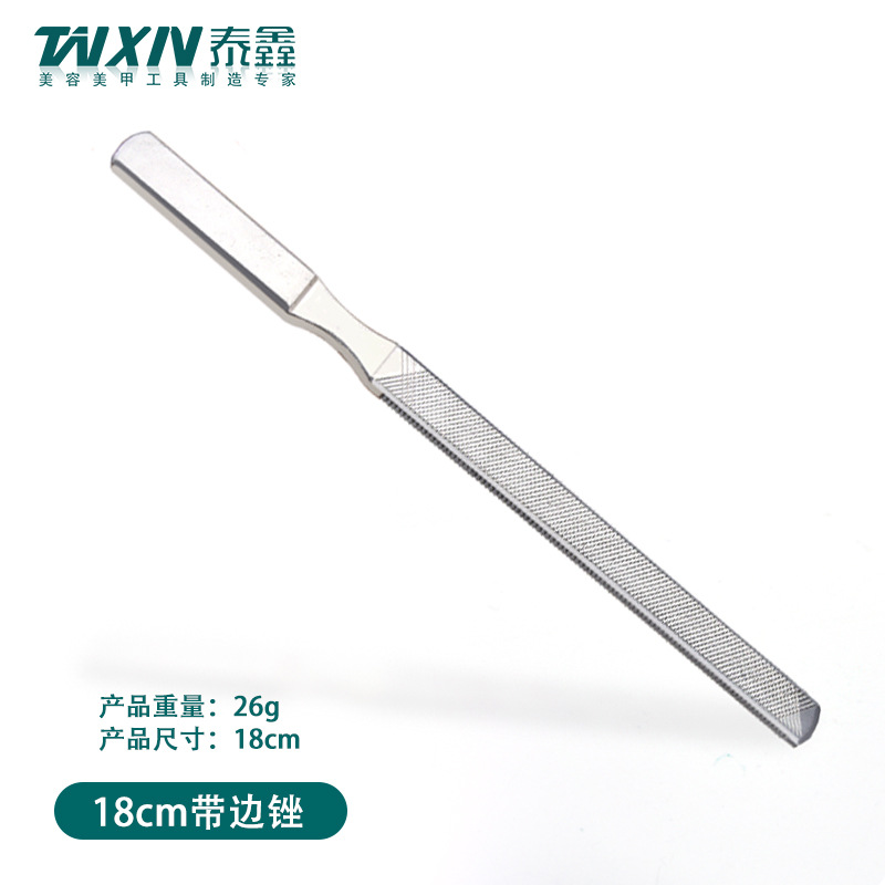 Al por mayor archivo de uñas de doble cara al por mayor archivo de uñas de acero inoxidable de cuatro lados tira de molienda de uñas traje de herramienta de manicura