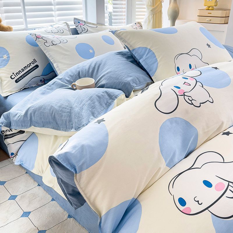 Cobertura de edredón de algodón de dibujos animados de una sola pieza 1.5 dormitorio individual 150x200x230 edredón único para niños domésticos
