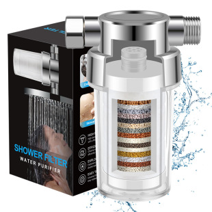 Cross-border 15-layer 20-level granular bath filter PP cotton activated carbon to remove residual chlorine bathroom bathroom top spray water purifier