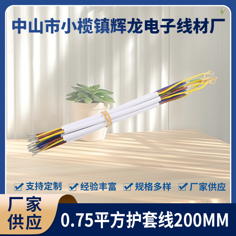 新款0.75平方护套线200mm护套导线pvc国标铜材质ACDC导电连接电线