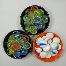 加工定制玻璃珠彩色玻璃扁珠游戲機兒童挖寶魚缸造景裝飾玻璃扁珠