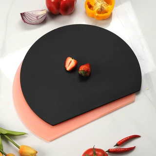定制食品级tpu菜板双面防滑切菜板家用厨房耐磨日式砧板半圆形