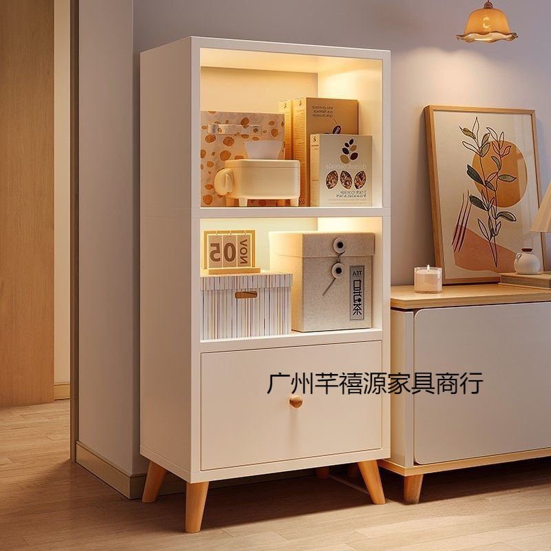 リビングルームの収納キャビネットテレビキャビネットの横の収納ラック収納キャビネットホームディスプレイキャビネット小さな本棚壁の本棚床から天井まで|undefined