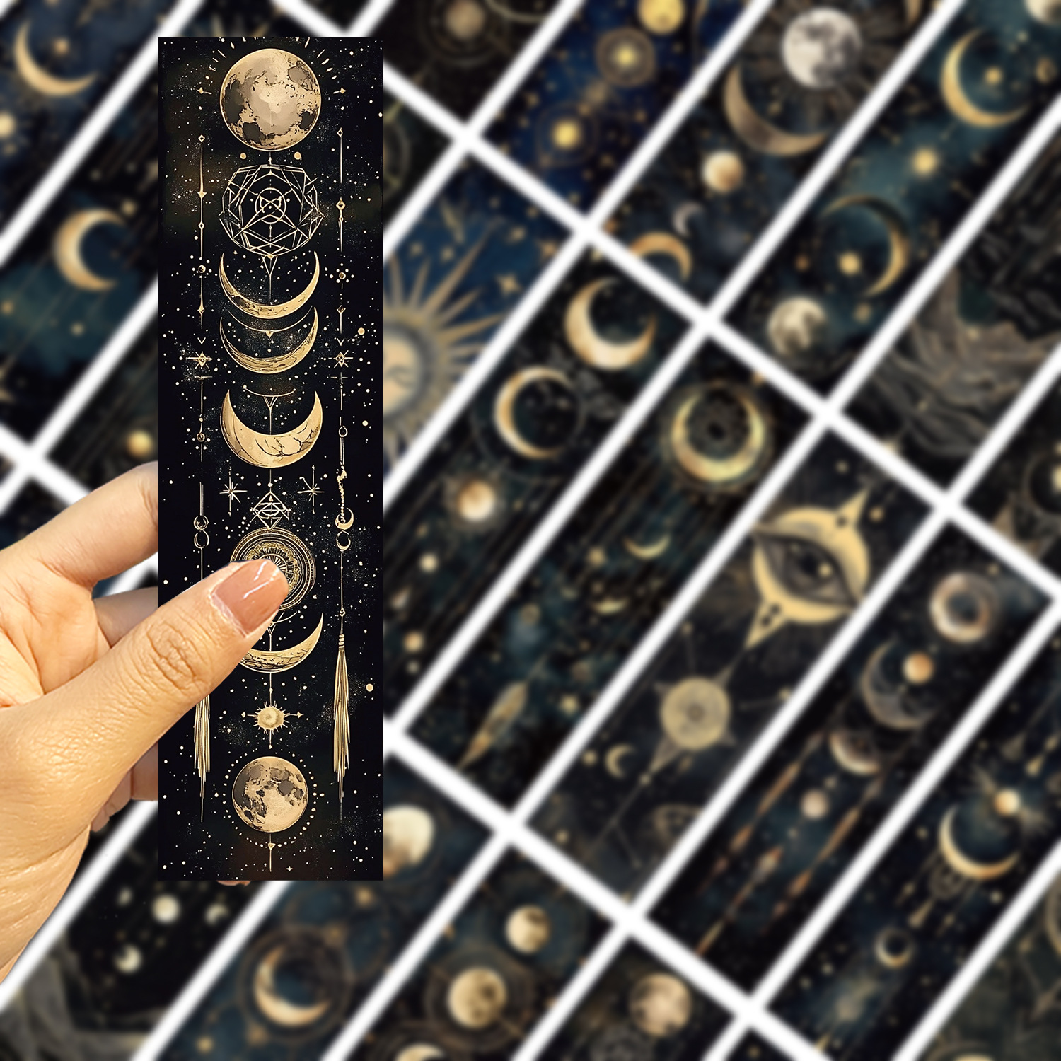 68g Weight Bookmark Stationery Type a Pack of 30 Quantity School, Graduation Occasion Paper Material Sun, Star, Moon Pattern Cute, Vintage Style Style A Pack Of 30 Sun Star Moon School Graduation Paper Cute Vintage Style Bookmark 3
